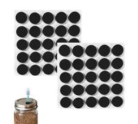 50pcs Self-Healing Injection Ports, 2x2x0.5cm/0.79x0.79x0.2in Self Adhesive Silicone Foaming Inoculation Ports for Mushroom Grow Bags Jar Lids Grain Spawn Bag Cultivation Supplies (Black)