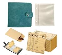 50pcs Self-Sealing Seeds Saving Envelopes,Reusable Self-Sealing Seed Packets,Self Sealing Organizers For Saving Collection Vegetable Plants Garden Flower Seeds,Seed Storage Organizers Book Set