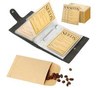 50Pcs Self-Sealing Seeds Saving Envelopes, Seed Storage Organizers Book Set, Reusable Seed Packets Envelope, Garden Seed Packet Collection Binder Seed Storage Saving Collecting Template for Vegetable