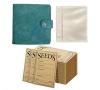 50Pcs Self-Sealing Seeds Saving Envelopes, Seed Storage Organizers Book Set, Reusable Seed Packets Envelope, Garden Seed Packet Collection Binder Seed Storage Saving Collecting Template for Vegetable