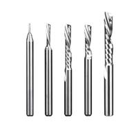 50pcs/set O Flute Aluminium Router Bits 3.175/4/5/6/8mm Single Flute Down Cut Spiral Milling Cutter CNC End Mill Tungsten Carbide Milling Cutter(3.175x1.5x4 50PCS)