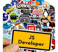50pcs/set Programmer Language Stickers Laptop Suitcase Graffiti Skateboard Luggage Meme Sticker Decal Kids Toys