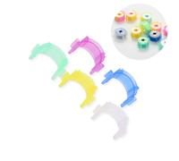 50pcs Sewing Bobbin Clips, Plastic Bobbin Holder Clips Bobbin Clamps Holders Prevent Thread Tails from Unwinding, No Loose Ends