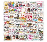 50PCS Sewing Machine Graffiti Stickers for Adults Teens Kids Girls,Cartoon Vintage Object Aesthetic Waterproof Decals Decoration Luggage Computer Phone Water Bottles Laptop Guitar Scrapbook Bike