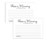 50Pcs Share a Memory Card, Funeral Memorial Cards, Memory Cards for Retirement, Anniversary, Graduation, Birthday, Bridal Shower Games