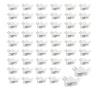 50Pcs Shelf Support Pins with Screws Compatible with IKEA Part 101558 (Pax, KOMPLEMENT), Durable Furniture Shelf Support Hardware, White Plastic Shelf Support Pegs for Wardrobe Repair