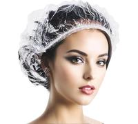 50PCS Shower Caps Disposable Plastic Shower Caps for Women Men Bath Caps Hair Cap Waterproof for Salon,Spa,Travel,Home Use,Hotel,Shower