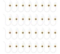 50pcs Silicone Alloy Earring Hooks for DIY Jewellery Making Golden