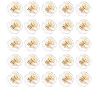 50pcs Silicone Earring Backs, Comfortable to Hold Findings for DIY | Golden Simple Style, Stable Post Fit, Wear Resistant, Beading Jewellery Supply