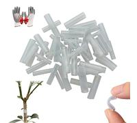 50PCS Silicone Grafting Sleeves for Fruit Trees, for Plant Grafting,Budding,Wrapping Branches and Stems, Plant Sleeve Grafting Tubes, Promotes Healing on Fruit Trees (3-7.5mm(50PCS))