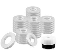 50Pcs Silver Curtain Eyelet Rings 40mm, Silencing Curtains Grommets, Curtain Roman Rings with Eyelet Plastic Rings for Curtain with Hole Punchers Tool