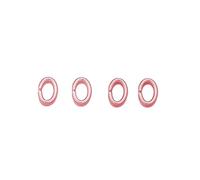 50pcs Silver/Gold/Rose Gold Oval Jump Connector Ring, 10/8/6/5mm Stainless Steel O Ring for DIY Jewelry Craft(Rose Gold,6x10mm)