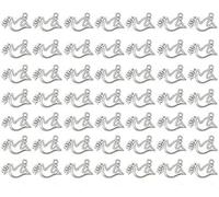 50Pcs Silver Peace Dove Charms Peace Dove Pendants Antique Tibetan Silver Tone Making DIY Handmade Accessories Beading and Jewelry Making Craft 13 x 19 mm