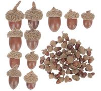 50pcs Simulated Acorn Christmas Ornament Set for DIY Wreath Making