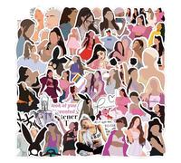 50pcs Singer Stickers Pop Star, Musical Vinyl Stickers Luggage Notebook Mobile Phone Bottle Car Wall Diy Waterproof Sticker Fans Gifts Art Picture (B,50 Pcs)