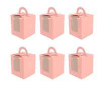 50pcs Single Cupcake Boxes, Cake Boxes with Window, Individual White Bakery Boxes with Handles, Individual Cupcake Boxes, Single Cupcake Boxes for Wedding Birthday Party