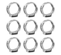 50pcs Single Ear Hose Clip Adjustable Clamp 1/2 Inch Stainless Steel | Rust and Corrosion Resistant, for Pex Pipe and Fuel Lines, Easy Installation, Silver Finish