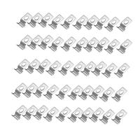 50Pcs Single Hole Heavy Duty Pipe Banding Clamp Stainless Steel Single Sided Pipe Clamp Strap Line U Metal Cable Clamps for Pipes Water Pipes Wall and Cables