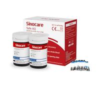 50pcs Sinocare Safe AQ Blood Sugar Test Strips, only for Safe AQ Smart/Voice Glucometer, 50pcs Diabetes Testing Strips, No Needles