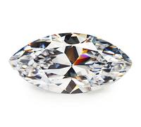 50PCS Size 4x8mm AAAAA White Marquise Shape Europe Machine Cut Loose CZ Stone Cubic Zirconia Gemstone JIANGYUANGEMS