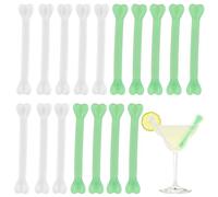 50pcs Skeleton Swizzle Sticks, 3.78x0.63in Glowing Reusable Cocktail Stirrers for Drinks Halloween Plastic Coffee and Cocktail Drink Stirrers for Bar Hotel Restaurant Halloween Party Use