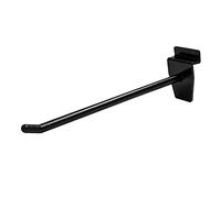 50PCS Slatwall Hooks - 6" / 150mm Single Plastic Hooks in Black Slat Wall Accessories, Shop Display (DS59/B150-x50FBA)