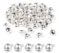 50Pcs Small Bells,Jingle Bells for Crafts,12mm (Silvery)