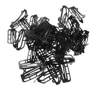 50pcs Small Toddler Hair Clips Black Iron Snap Clips