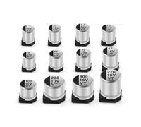 50Pcs SMD Aluminum Electrolytic Capacitor 6.3V 10V 16V 25V 35V 50V 100V 0.47UF 1UF 10UF 22UF 68UF 100UF 220UF 470UF 1000UF(25V22UF 5x5.4MM)