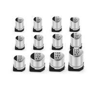 50Pcs SMD Aluminum Electrolytic Capacitor 6.3V 10V 16V 25V 35V 50V 100V 0.47UF 1UF 10UF 22UF 68UF 100UF 220UF 470UF 1000UF(35V470UF 10x10.5MM)