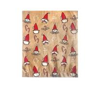 50pcs Smiling Santa Print Paper Bags | Gift Bags 5x7 Inch | Gift Bags for Treats, Sweets, Cookies, Goodies, Holiday Wrapping, Eve Parties & Events (Pack of 1)