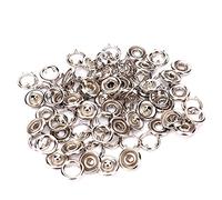 50Pcs Snap Buttons, Metal Prong Hollow Buttons Snap Fasteners Press Studs for Infant Clothes Shirt Baby Romper Bibs 11mm Durable Secure Closure