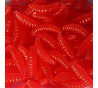 50Pcs Soft Fishing Lures Earthworms Baits Maggot Smell Lures Silicone Artificial Baits Fishing Tackle Accessories Flexible Silicone Soft Freshwater