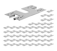 50PCS Solar Panel Grounding Clips, 304 Stainless Steel Photovoltaic For Earthing Clip Washer for Aluminium Rail Bonding, Anti-Corrosion Earth Mat for PV Mounting Systems