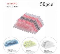 50pcs Solder Seal Butt Terminals Compatible with Marine Grade Wiring Standards and Automotive OEM Specifications for Safety (yellow)