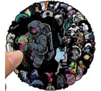 50pcs Space Explorer Stickers Pack - Waterproof Vinyl Decals for Water Bottles, Laptops, Skateboards, and More - Perfect for Astronauts, Space Enthusiasts, and Adventure Seekers