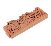 50pcs Spiderweb Paper Candle Shade 12.7x4.5x0.01cm | Paper Build, Laser Cut Web Pattern, Ambient Glow Effect, for Desserts, Nuts, Chocolates and Candies