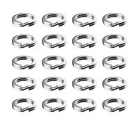 50Pcs Split Rings, 8mm Keyring Rings Stainless Steel Key Chain Rings Jump Rings for Jewelry Making Necklaces Bracelets Earrings Connectors Key Ring Attachment Car Keys DIY Craft Making