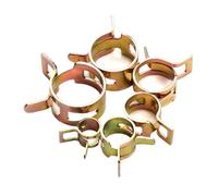 50pcs Spring Hose Clamps 6-22mm Zinc Plated Clip Fuel Line Water Pipe Air Tube Fastener Clamp(ID 14mm)