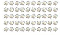 50pcs Square Claw Sew on Glass Rhinestones Crystals with Hole 8mm AB Colorful Claw Gems Embellishments for DIY Crafting