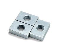 50pcs Square Nut M3 M4 M5 M6 M8 Rectangular Nuts GB39 Aluminum Profile Block Thin Carbon Steel Countersunk(M5x10x2)