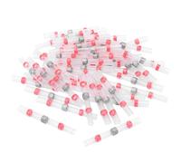 50Pcs SST S21 Solder Seal Wire Connectors Heat Shrink Butt Connectors Polyethylene Durable Sturdy Long Service Life for Electrical Wiring Automotive Marine Applications Red 14.0g