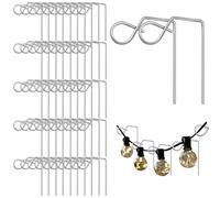 50Pcs Stainless Gutter Light Hook Gutter Light Clips Tool, Gutter Guard Christmas Light Clips for Outdoor Lighting, Gutter Hooks for Xmas Lights, Christmas Light Clips Light Hooks for Gutters