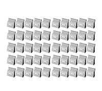 50Pcs Stainless Steel Cable Clip, 2 Wire Cord Fixing Holder Clamp Set, Durable 304 SS Line Organizer for Solar Panel PV Module Frame and Inverter Cable