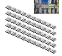 50Pcs Stainless Steel Cable Clips for Solar Panel Wiring - 2 Wire Clamp Kit
