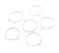 50pcs Stainless Steel Earrings Big Circle Gold Silver Plated Hoops Ear Wire Hoops for DIY Jewelry Findings Making 20 25 30 35mm
