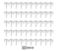 50PCS Stainless Steel Fence Staples, Reusable Heavy Duty Fixing Screw Nails Cats Claw Fasteners Fence Screws for Farm Garden Use