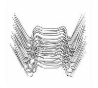 50PCS Stainless Steel Greenhouses Glass Clip W Shape Spring Clamp for Stable Construction Enhancing Stability Gardening Stainless Steel Greenhouses Glass Clip