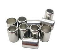 50Pcs Stainless Steel Pipe Sleeve Exhaust Connector, 11.5MM-18MM High-Pressure Hose Crimp Sleeve Joiner (Color : 18mm)