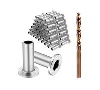 50Pcs Stainless Steel Protector Sleeves for 1/8" 5/32" or 3/16" Deck Cable Railing, for Wood/Composite Posts, 316 Marine